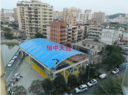 深圳松元厦社区篮球场开合屋顶工程